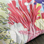 CVHOUSE Mermaid Comforter Set,Ocean Sea Mermaid Bedding Set for Girls Kids Teens,Mermaid Comforter Butterflies Duvet Set Room Decor Quilt Set Twin Size