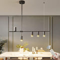 Siittoo 39" Modern LED Pendant Light, Dimmable Black Kitchen Island Light | 35W Adjustable LED Pendant with Remote, 3000K-6000K Dimming for Kitchen Island, Dining Room & Office