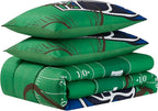Kids Bedding Set Bed in a Bag for Boys and Girls Toddlers Printed Sheet Set and Comforter, Full, Football