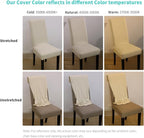 Fuloon 4 Pack Super Fit Stretch Removable Washable Short Dining Chair Protector Cover Seat Slipcover for Hotel, Dining Room, Ceremony, Banquet Wedding Party