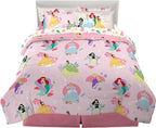 Disney Princess Kids Bedding Super Soft Comforter and Sheet Set with Sham, 7 Piece Full Size, "Official" Disney Product By Franco (PRINTS MAY VARY)