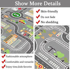 Kids Rug Play Mat Great for Playing with Cars and Toys,Educational Kid Road and Traffic City Life Carpet,Children Baby Fun Throw Rug for Bedroom Play Room,47X63Inch/120X160CM