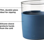 Rabbit Freezable Whiskey Glasses, Set of 2 Chilling Whiskey Glasses with Silicone Sleeve, 8oz No-Dilution Glasses for Whiskey, White Wine and Cocktails, Keep Drinks Cold for Hours, No Ice Needed | Ideal for whiskey, white wine & mixed drinks, chills wi...