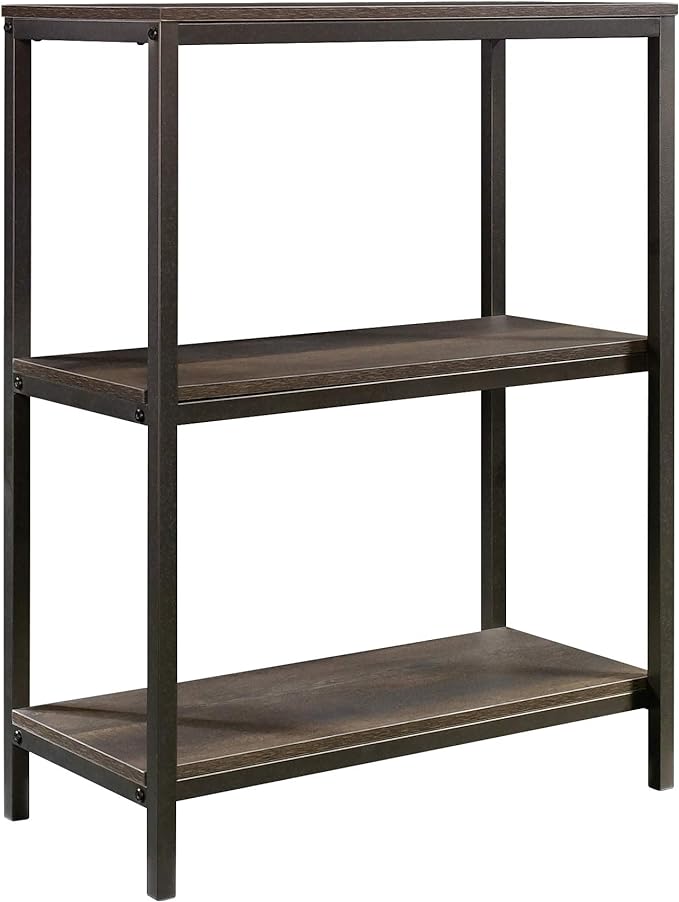 Sauder,3 shelves North Avenue Bookcase, Smoked Oak finish