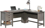 Sauder Cottage Road L-Desk, L: 65.12" x W: 58.66" x H: 29.76", Mystic Oak finish
