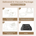EHEYCIGA Orthopedic Dog Bed for Large Dogs, Waterproof Memory Foam with Sides, Non-Slip Bottom and Egg-Crate Foam Couch Bed with Washable Removable Cover, Dark Grey