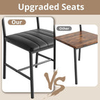 IRONCK Dining Table Set for 4, Kitchen Table and Chairs Set, Rustic Brown | Kitchen Table with Upholstered Bench and 2 Chairs for Small Space, Apartment