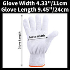 12 Pairs Grill Gloves Field Dressing Gloves for BBQ, Grilling, Oven, Heat Resistant, Mechanics, Welding, Gardening Safty Work Gloves Bulk, Large, Men Women