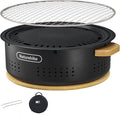 Naturehike Charcoal Barbecue Grill with Heat Proof Mat, 11.8 inches Portable Grill Kit for Outdoor Cooking, Small Non-Stick Korean/Japanese BBQ Charcoal Stove for Camping, Beach, Picnics, Backyard
