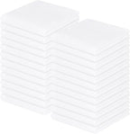 Homaxy 100% Cotton Waffle Weave Kitchen Dish Cloths 24-Pack, White | 12 x 12 Inches, Ultra Soft Absorbent Dish Towels, Quick Drying Dish Rags with Hanging Loop