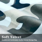 Jorbest Stuffed Animal Storage, Soccer Stuffed Animal Bean Bag Storage, Bean Bag Chair Cover for Kids, Luxury Velvet Stuffie Seat - Cover ONLY (200L/52 Gal)