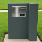 304 Stainless Steel Outdoor Mailbox with Rain Cover | Wall-Mount Large-Capacity Mailbox with Rust-Resistant Design for Homes, Apartments, Offices & Businesses, Silver