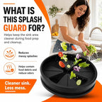 Garbage Disposal Splash Guard, 3 3/8" Upgraded for InSinkErator Evolution Series QCB-AM Sink Baffle Drain Insert, Kitchen Sink Splash Guard Sink Stopper Removable Garbage Disposer (Black 1 pcs)