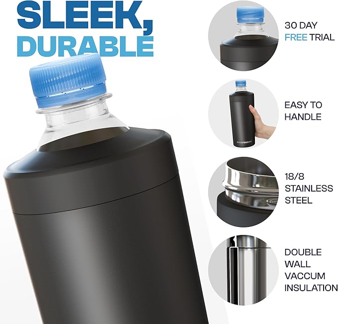 Frost Buddy XL Can Cooler - Fits 12/16/20/24 oz Cans & Bottles (Navy) | Keeps drinks chilled 12+ hrs | No sweat, no condensation | Fits slim & standard cans