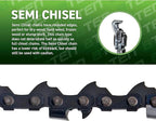 8TEN Semi Chisel Chainsaw Chain 28 Inch .050 3/8 92 DL For McCulloch Pro Mac 800 (4 Pack)