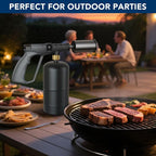 Sondiko Powerful Propane Torch Gun, Adjustable Flamethrower, Gray & Black | Cooking Torch for Sous Vide, Charcoal Starter, Grilling, Outdoor BBQ Party and Camping, Gas Welding Kits, Tank Not Included
