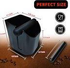 HOMEE Espresso Knock Box Coffee Knock Box Shock-Absorbent Durable Non-Slip Base Espresso Machine Accessories Espresso Dump Bin
