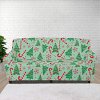 FKELYI Green Christmas Tree Sofa Slipcover Comfortable Sofa Couch Cover with Elastic Bottom Stretch Furniture Protector for Indoor XL