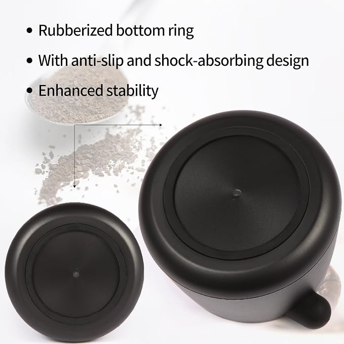 IAOSEN Knock Box Large Capacity Design Espresso Knock Box Shock-absorbent Knock Box Espresso with Removable Knock Bar and Non-Slip Base Espresso Accessories for Home/Office