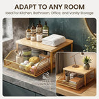 Sakerplus Coffee Pod Holder with Drawers (Gold) | Coffee Pod Organizer and Coffee Pod Storage for Countertop, Metal Basket Coffee Pod Drawer Organizer for Kitchen, Office
