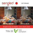 Sengled Alexa WiFi Light Bulb - Smart Bulbs That Work with Alexa/Google Assistant, A19 Daylight (5000K) - No Hub Required, 800LM 60W High CRI)60 Equivalent, 4 Count (Pack of 1)