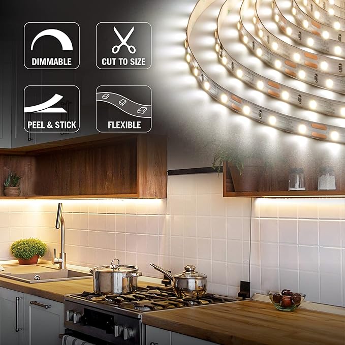 Armacost Lighting Soft Bright White, 60 LEDs/M, 8.2' (2.5M) RibbonFlex Pro LED Tape Light.. 142210