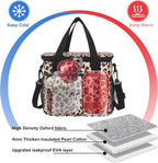 Lunch Bags for Women/Men, Insulated Lunch Bag for Work Office Picnic - Lunch Cooler Bag Leakproof Lunch Box with Adjustable Shoulder Strap - Leopard Print