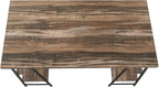 Monarch Specialties 7525 Computer Desk, Home Office, Laptop, Storage Shelves, 48" L, Work, Metal, Laminate, Black, Contemporary, Modern Desk-48, 47.25" L x 23.75" W x 30" H, Brown Reclaimed Wood-Look