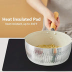 Silicone Mats for Kitchen Counter, Large Silicone Countertop Protector 25" by 17", Nonskid Heat Resistant Desk Saver Pad, Multipurpose Mat, Placemat, Black