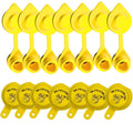 7pcs Yellow Gas Can Vent Caps & 7pcs Gas Can Caps - Can Vents For Plastic Cans & Metal Fuel Jugs, 5 Gallon Can Air Vent Kit