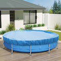ECOOPTS 18 ft Round Pool Cover for Above Ground Pools, Blue Swimming Pool Cover Protector Winter Safety Cover