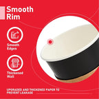 12 oz Paper Coffee Cups with Lids 100 Pack, Black Disposable Hot Coffee Cups with Lids, Sleeves and Stirring Sticks, To Go Cups, for Parties, Picnic, Travel, and Events