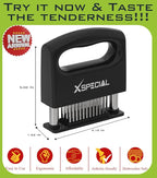 Mini-Deluxe Meat Tenderizer Tool – 48 Blade Stainless Steel, Easy to Use | Kitchen Cooking Gadgets Tools with Ultra Sharp Needle That Makes Steak & Chicken Tender