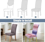 Dining Chair Covers, Stretch Seat Covers, Washable Furniture Protector | 6 Pack, Washable, Stretch Fit, Soft, Non Slip, Dining Chair Covers, Seat Protector, Furniture Protector