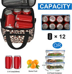 Lunch Bags for Women/Men, Insulated Lunch Bag for Work Office Picnic - Lunch Cooler Bag Leakproof Lunch Box with Adjustable Shoulder Strap - Leopard Print