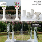Efavormart 4 Pillars/Set Venetian Roman Wedding Columns Holds Flower Plates 41" Tall(Height Adjustable)