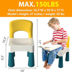 burgkidz Plastic Kids Chair, Durable and Lightweight, 9.3" Height Seat, Indoor or Outdoor Use for Ages 2 and Up (Macaron)