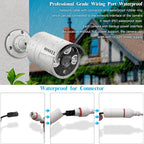 OOSSXX HD Monitor All-in-One 5.0 Megapixel PoE Outdoor Home Security Camera System Wired Outdoor Video Surveillance IP Cameras System