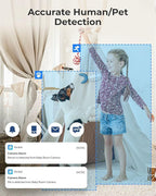 REOLINK 2K Indoor Security Camera E1, Plug-in 2.4G Wireless WiFi for Baby/Pet Monitor with Phone app, 360 Degree Dog Camera with Person/Pet Detection, Night Vision, 2-Way Talk, Local Storage