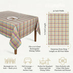Urban Villa Tablecloth Cotton Tabletop 52x70 (4-6 Seats) Easter Checks