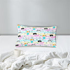 Cat Twin Bedding Set 2Pcs - Cartoon Mermaid Tail Cat Twin Comforter Set for Girls Bedroom Ultra Soft Warm Kitty Comforter Set for Girls Room Decor with 1 Cat Comforter and 1 Pillowcase, Twin Size
