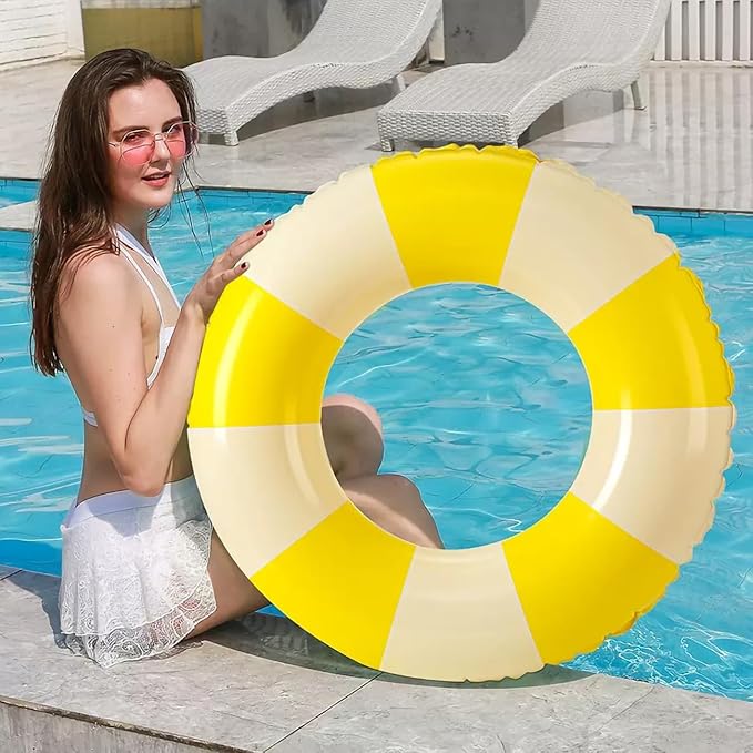 2 PCS Inflatable Pool Floats for Swimming Pool Party Lake Beach Adults - Floaties Pool Tubes Swim Rings Tubes Floaties for Beach Pool Party Decorations