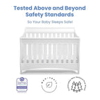 Delta Children Bentley S Series 4-in-1 Crib, White + Serta Perfect Slumber Dual Sided Recycled Fiber Core Crib and Toddler Mattress (Bundle)