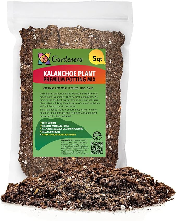 Gardenera Kalanchoe Plant Premium Potting Mix - Unleash The Full Potential of Your Plants with The Best Mix Available - 5 Quart