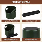 4.3 Inch Small Coffee Knock Box, Mini Espresso Knock Box | Knock Box Espresso, With Removable Knock Bar And Non-Slip Base (Green)