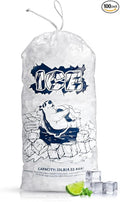 Ice Bags 10 lb with Drawstring,100 Pack Plastic Ice Bags for Ice Storage