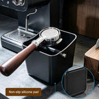 Espresso knock box,Coffee grounds pucks knock box,Coffee Knock Box with Removable Knock Bar and Non-Slip Rubber Base,Shock-Absorbent Durable Espresso Accessories (Black)