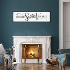 HLJ ART Home Sweet Home Wall Decor Above Bed 16"x48" Framed Large Bedroom Signs Decor for Master Family Room Living Room Dining Room,Modern Farmhouse Ructic Home Sign Behind Couch Wall Decor