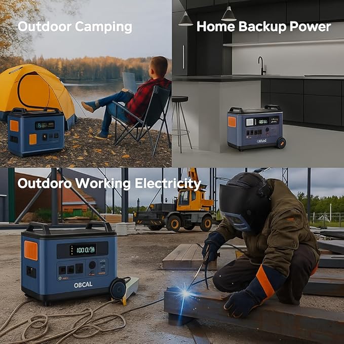 OSCAL 6000W Solar Generator Promax6000 with 2x400W Solar Panel,120V/240V Dual Voltage Portable Power Station,3600WH Lifepo4 Battery 14 Outlets,2200W 1.96H Fast Charge,for Home Backup,RV.