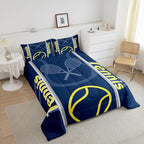 Feelyou Kids Tennis Comforter Set Full Size Tennis Sports Bedding Set for Boys Girls Teens Bedroom Decor Tennis Gaming Comforter Women Men Tennis Lovers Duvet Set with 2 Pillow Case